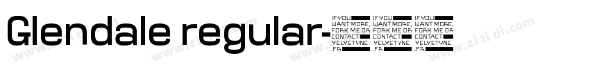 Glendale regular字体转换